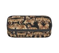 SYKzqiO Golden Retrievers Print Large Capacity Pencil case Storage Bag, fit for Stationery and Cosmetics, Unisex