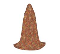 SYKzqiO Group of Moroccan Geometric print Teen Hooded Cape Cloak, Long Elegant Witch Vampire Costume for Role Play