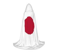 SYKzqiO Japanese flag print Teen Hooded Cape Cloak, Long Elegant Witch Vampire Costume for Role Play