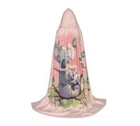 SYKzqiO Koala Bear print Teen Hooded Cape Cloak, Long Elegant Witch Vampire Costume for Role Play
