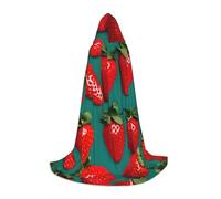 SYKzqiO many Strawberry print Teen Hooded Cape Cloak, Long Elegant Witch Vampire Costume for Role Play