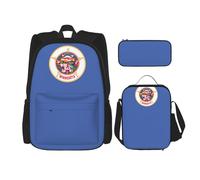 SYKzqiO Minnesota State Flag 3-Piece Backpack Set with Messenger Bag and Pouch,fit for Tourism, Mountaineering, Shopping