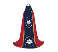 SYKzqiO Mississippi State Flag print Teen Hooded Cape Cloak, Long Elegant Witch Vampire Costume for Role Play