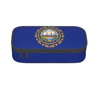 SYKzqiO New Hampshire State Flag Print Large Capacity Pencil case Storage Bag, fit for Stationery and Cosmetics, Unisex