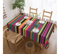 SYKzqiO Rainbow Colored Striped Printed tablecloths - fashionable home decoration, fit for all kinds of events
