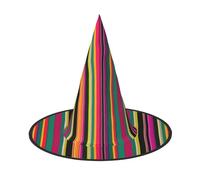 SYKzqiO Rainbow Colored Striped stylish halloween hats for - with foldable for parties, carnivals, unisex halloween accessory(of 3)