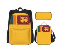 SYKzqiO Sri Lanka Flag 3-Piece Backpack Set with Messenger Bag and Pouch,fit for Tourism, Mountaineering, Shopping