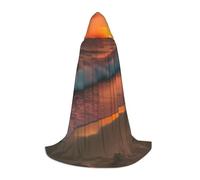SYKzqiO Sunset at The Beach print Teen Hooded Cape Cloak, Long Elegant Witch Vampire Costume for Role Play