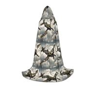 SYKzqiO World War 2 Aircraft Airplane04 print Teen Hooded Cape Cloak, Long Elegant Witch Vampire Costume for Role Play