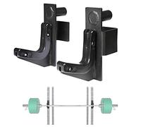 SYL Fitness J-Hooks Power Rack Attachment Barbell Holder/Squat Rack Accessories J Cups, Fit 2x2 inch Square Tube