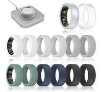 sylacor 14 Pack Ring Cover Compatible with Oura Ring Gen 4/Gen 3 Horizon/Gen 3 Heritage, Ultra-Thin Anti-Scratch Silicone Ring Case for Women Men, Support Charging with Cover on