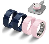 sylacor 4 Pack Ring Cover Compatible with Oura Ring Gen 4/Gen 3 Horizon/Heritage, Anti-Scratch Ultra Thin Smart Ring Accessories for Men Women, Ceramic-Look Soft TPU Ring Case (Not for 4 Ceramic/Gen5)