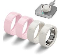 sylacor 4 Pack Ring Cover Compatible with Oura Ring Gen 4/Gen 3 Horizon/Heritage, Anti-Scratch Ultra Thin Smart Ring Accessories for Men Women, Ceramic-Look Soft TPU Ring Case (Not for Gen 4 Ceramic)
