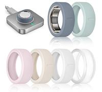 sylacor 6 Pack Covers Compatible with Oura Ring Gen 4/4 Ceramic/Oura Ring Gen 3, Anti-Scratch Elastic Silicone Ring Protector for RingConn Gen 2/Gen 2 Air/Ultrahuman (6 Pack - 09, S (6/7/8/9/10))