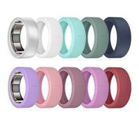 sylacor Ring Cover for Oura Ring Gen 4/ Gen 3, Anti-Scratch Elastic Silicone Oura Ring Case Protector for Men Women Working Out Gym