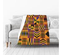 SYLALE African Tribal Ethnic Texture Printed Flannel Blanket Throw 102x127 Cm | Ideal Thick Bed Blanket Or Bed Throw | Perfect For Bed,Living Room,Sofa, Couch