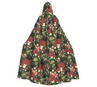 Sylale Bright Mushrooms Art Unisex Hooded Cloak Christmas Fancy Dress Halloween Cosplay Costume For Adult
