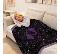 SYLC Birthday Gifts for Women Girls Men Son Boy Pisces Astrology Throw Blanket 150×130cm, Gothic Blanket Throw for Bed Sofa Graduation Christmas Thanksgiving (Pisces-Throw)