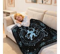 SYLC Birthday Gifts for Women Girls Men Son Boy Sagittarius Astrology Throw Blanket 150×130cm, Gothic Blanket Throw for Bed Sofa Graduation Christmas Thanksgiving (Sagittarius-Throw)