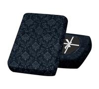 SYLC Sofa Seat Cover Velvet Embossed, Non Slip Stretch Sofa Cushion Covers with 4-ties, Fitted Sofa Cover for Settee/Couch/Caravan/Motorhome (Navy blue,1pc Large 4-seat)