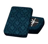 SYLC Sofa Seat Cover Velvet Embossed, Non Slip Stretch Sofa Cushion Covers with 4-ties, Fitted Sofa Cover for Settee/Couch/Caravan/Motorhome (Dark teal,1pc 2-Seat)