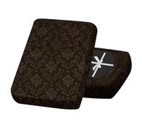 SYLC Sofa Seat Cover Velvet Embossed, Non Slip Stretch Sofa Cushion Covers with 4-ties, Fitted Sofa Cover for Settee/Couch/Caravan/Motorhome (Dark brown,1pc 2-Seat)
