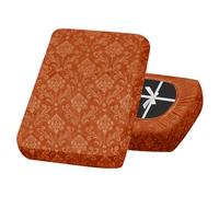 SYLC Sofa Seat Cover Velvet Embossed, Non Slip Stretch Sofa Cushion Covers with 4-ties, Fitted Sofa Cover for Settee/Couch/Caravan/Motorhome (Orange,1pc 2-Seat)