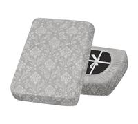 SYLC Sofa Seat Cover Velvet Embossed, Non Slip Stretch Sofa Cushion Covers with 4-ties, Fitted Sofa Cover for Settee/Couch/Caravan/Motorhome (Light grey,1pc Small 1-seat)