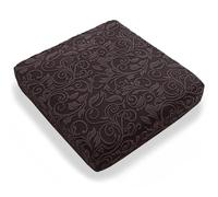 SYLC Sofa Seat Cushion Cover Jacquard Velvet, Sofa Cushion Covers Stretch Cushion Covers for Corner Couch Settee Chesterfield Ektorp Rv Caravan (Coffee,1 Seater)