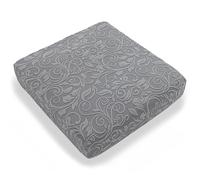 SYLC Sofa Seat Cushion Cover Jacquard Velvet, Sofa Cushion Covers Stretch Cushion Covers for Corner Couch Settee Chesterfield Ektorp Rv Caravan (Light grey,1 Seater)