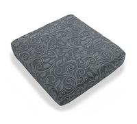 SYLC Sofa Seat Cushion Cover Jacquard Velvet, Sofa Cushion Covers Stretch Cushion Covers for Corner Couch Settee Chesterfield Ektorp Rv Caravan (Dark grey,2 Seater)