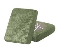 SYLC Stretch Sofa Cushion Covers Velvet Knurling, Non Slip Seat Covers for Sofas with Ties, Fitted Caravan Cushion Covers for Sofa/Settee/Couch/Motorhome (Avocado,1pc 1-Seat)