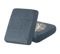 SYLC Stretch Sofa Cushion Covers Velvet Knurling, Non Slip Seat Covers for Sofas with Ties, Fitted Caravan Cushion Covers for Sofa/Settee/Couch/Motorhome (Greyish blue,1pc Backrest)