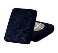 SYLC Stretch Sofa Cushion Covers Velvet Knurling, Non Slip Seat Covers for Sofas with Ties, Fitted Caravan Cushion Covers for Sofa/Settee/Couch/Motorhome (Dark blue,1pc Large 4-seat)