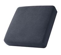 SYLC Stretch Sofa Seat Cushion Covers, Couch Settee Cushion Replacement for Lounge/Motorhome/Caravan Non-slip with Elastic Band and 4 Ties (Dark grey,Extra Small 1-Seater)