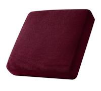 SYLC Stretch Sofa Seat Cushion Covers, Couch Settee Cushion Replacement for Lounge/Motorhome/Caravan Non-slip with Elastic Band and 4 Ties (Wine red,Universal Cushion)