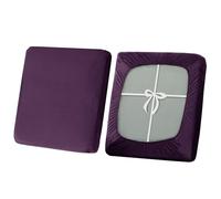 SYLC Stretch Sofa Seat Cushion Covers, Non-slip Sofa Cushion Cover with Ties and Elastic Bands, Velvet Couch Cushion Covers Replacement (Purple,Chaise lounge)