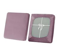 SYLC Stretch Sofa Seat Cushion Covers, Non-slip Sofa Cushion Cover with Ties and Elastic Bands, Velvet Couch Cushion Covers Replacement (Pink,Large 1-Seater)