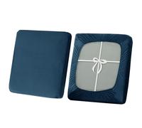 SYLC Stretch Sofa Seat Cushion Covers, Non-slip Sofa Cushion Cover with Ties and Elastic Bands, Velvet Couch Cushion Covers Replacement (Blue,Large 1-Seater)