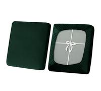 SYLC Stretch Sofa Seat Cushion Covers, Non-slip Sofa Cushion Cover with Ties and Elastic Bands, Velvet Couch Cushion Covers Replacement (Dark green,3-Seater)