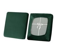 SYLC Stretch Sofa Seat Cushion Covers, Non-slip Sofa Cushion Cover with Ties and Elastic Bands, Velvet Couch Cushion Covers Replacement (Green,4-Seater)