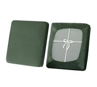 SYLC Stretch Sofa Seat Cushion Covers, Non-slip Sofa Cushion Cover with Ties and Elastic Bands, Velvet Couch Cushion Covers Replacement (Avocado Green,2-Seater)