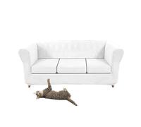 SYLC Stretch Velvet Chesterfield Sofa Cover, Couch Cover with Seat Cushion Cover for Curved Settee Armchair Vintage Style (White,Sofa+3 Small Seats)