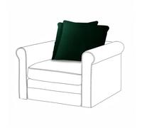 SYLC Velvet Cushion Covers, Decorative Square Throw Sofa Pillow Cover with Zipped, Large Backrest Cushion Pillowcase for Living Room Caravan (Dark green,2pcs 40-45cm)