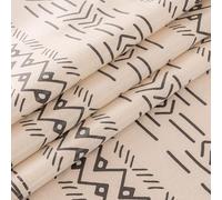 SYLC Waterproof Linen Tablecloth for Motorhome, Outdoor Table Cloth Rectangular with 6 Clips Non-slip, Wipeable Table Sheet for Dining/dinette (printed 19,80 cm × 120 cm)