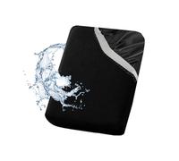 SYLC Waterproof Sofa Cushion Cover, Non-slip Sofa Seat Cushion Covers with Ties, Stretch Couch Cushion Covers Replacement (Black,W 50-70 cm, D 55-65 cm)