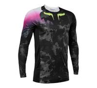 SYLDMKJ Mtb Jersey, Men's MTB Long Sleeve Jersey, Breathable Quick Dry Shirt for Running, Biking and Hiking, Motocross Shirt,Black Red-S