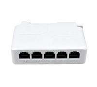 Sylen Hundred Megabits 1 in 4 Out POE Repeater,90W Gigabit POE Passthrough Switch,10/100Mbps Ethernet,DIN Rail or Wall Mounted