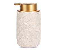 Sylfu Foam Hand Soap Dispenser - 12 oz Foaming Soap Dispenser Hand Pump Dispenser, Ceramic Dish Liquid Dispenser for Kitchen, Hand Wash Bottle Bathroom Décor Xmas Gift Beige