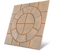 Sylkbuild Circular Paving Slabs With Squaring Off Kit - Santiago - Honey Brown - 3.24M2 Coverage